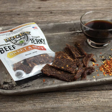 Sweet and Spicy Beef Jerky | 1.5 oz. Bag | Delicious Symphony Of Teriyaki & Red Pepper Flakes | High Protein Snack | Expertly Cooked, Trimmed, & Seasoned | Single Sourced Cattle | All Natural Jerky | Big, Bold Flavor | 6 Pack | Shipping Included